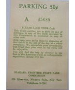 Vintage Niagra Frontier State Park Parking Ticket &amp; Map - $1.99