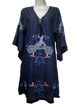 Anthropologie Ruby Yaya luna rose Blue beaded embroidered dress size XS - £20.90 GBP