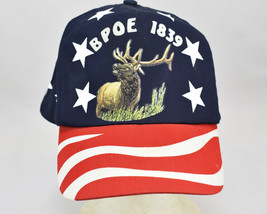 BPOE Elks Lodge Baseball Cap Hat Stars Stripes Flag - £19.57 GBP