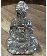 SITTING BUDDHA  Plastic SILVER TONE WITH SILVER MIRROR  FINISH 8&#39;&#39; TALL - $16.41 CAD