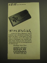 1959 Bergdorf Goodman Coblentz Handbag Advertisement - P.M. Polish - £14.85 GBP