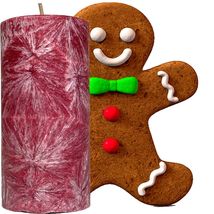 Gingerbread Scented Palm Wax Pillar Candle Hand Poured - £19.91 GBP+