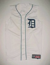 Detroit Tigers #8 MLB AL Under Armour Vintage White Sleeveless Baseball Jersey S - £64.75 GBP