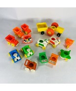 Vintage Fisher Price Little People Children Wagon Rocking Horse Desk Acc... - $570.94 MXN