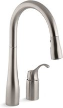 Kohler 647-VS Simplice Kitchen Faucet with Pull-Down Sprayer - Vibrant S... - £153.98 GBP