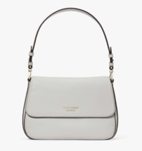 Kate Spade Hudson Medium Convertible Crossbody Leather Shoulder Bag ~NWT~ Gray - £177.55 GBP