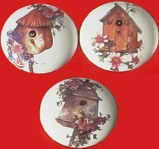 Ceramic Cabinet Knob 3 virma Birdhouse Bird Lg (3) - $12.38