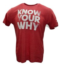 adidas/Reebok Branded &quot;Know Your Why&quot; Red Large T-Shirt - £15.66 GBP