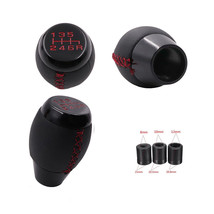 Universal BLACK/RED Stitch Shift Knob For 6 Speed Gear Shifter Lever M8 M10 M12 - £7.94 GBP
