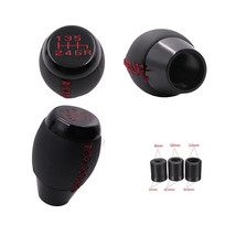 Universal BLACK/RED STITCH SHIFT KNOB FOR 6 SPEED GEAR SHIFTER LEVER M8 ... - £7.85 GBP