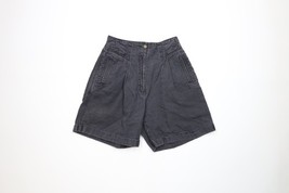 Vintage 80s 90s Streetwear Womens 8 Faded Pleated Cuffed Bermuda Shorts ... - $34.60