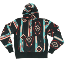 Champion Reverse Weave Aztec Hoodie Southwestern Navajo Size M Preowned Pullover - £38.50 GBP