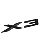Matte Black X3 Letter Logo Emblem Badge Liftgate Rear Trunk ABS Series  /M - €8,70 EUR
