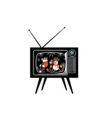 Retro Christmas TV SVG digital download, Classic Christmas clip art - $1.99