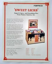 oSweet Licks Arcade FLYER Original Whack The Cake Monsters Art Vintage Retro - £24.14 GBP