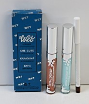 ❤ Wet Colourpop Lip Trio Bundle ❤ She Cute Satin Lip Kumquat Gloss BFF3 Pencil - $15.75