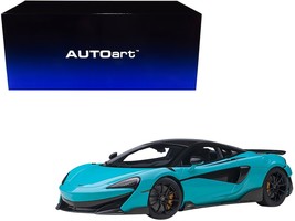 Mclaren 600LT Fistral Blue and Carbon 1/18 Model Car by Autoart - £235.59 GBP