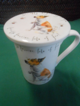 Collectible KENT Pottery MUG with Lid...Dog design - £8.25 GBP