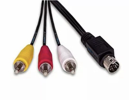 SHIP N 24 HRS-6 Ft Audio Video 10-Pin To RCA Composite DirecTV Black Cable Cord - £3.54 GBP