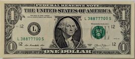 US$1 Fancy Serial Number 2013 Triple 777 Banknote - $1.95