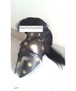 NAUTICALMART Medieval Greek corinthian Halloween Spartan Helmet Black Plume - $140.14