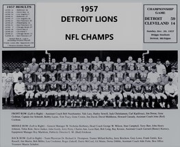 1957 DETROIT LIONS 8X10 TEAM PHOTO FOOTBALL NFL PICTURE WORLD CHAMPS - $4.94