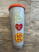 Starbucks 24 oz Venti Cold Tumbler w Lid Patches No Straw Sing Louder Hu... - $362.07 MXN