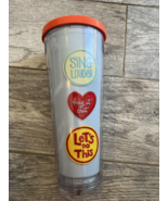 Starbucks 24 oz Venti Cold Tumbler w Lid Patches No Straw Sing Louder Hu... - $25.92 CAD