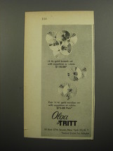 1952 Olga Tritt Brooch and Earclips Advertisement - $18.49