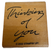 Stampin Up Rubber Stamp Thinking Of You Script Friendship Card Making Sentiment - $3.99