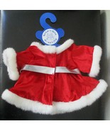 Build A Bear Red Velour Dress With Silver Belt &amp; Faux Fur Trim - £9.85 GBP