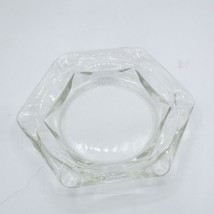 Hexagonal Clear Heavy Glass Ashtray Cigar Cigarette 6 slots 8 1/2 &quot; - $240.64 MXN