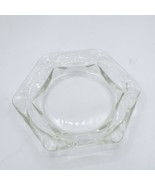 Hexagonal Clear Heavy Glass Ashtray Cigar Cigarette 6 slots 8 1/2 &quot; - $239.50 MXN