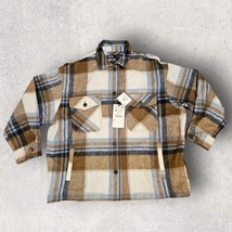 Zara Wool Blend Waffle Knit Overshirt Size Medium - £35.03 GBP
