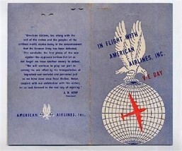 In Flight with American Airlines Folder on VE Day 1945  Flight Report &amp; Bonds  - £156.99 GBP