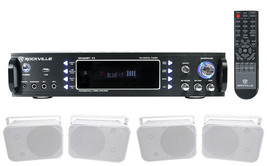 Rockville 1000w Home Theater Bluetooth Receiver+4) 6.5&quot; Speakers+Swivel ... - $503.89