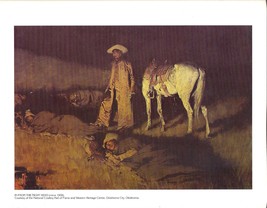 Frederic Remington: In From the Night Herd - 11&quot; x 9.25&quot; Book Page Print - £3.19 GBP