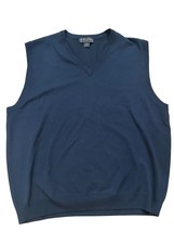Brooks Brothers Navy Blue V-Neck Men’s 100% Merino Wool Italian Sweater ... - £27.55 GBP