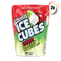 1x Bottle Ice Breakers Cherry Limeade Flavor Ice Cubes | 40 Pieces Per Bottle - £8.48 GBP