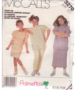 McCALL&#39;S PATTERN 3270 SMALL 7 GIRL&#39;S TOP, SKIRT, PANTS &amp; TRANSFER SIZE U... - £2.35 GBP