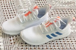 Adidas Womens Cloudfoam Pure 2.0 Running Shoe White Blue Size 8 Coral Fusion - £58.40 GBP