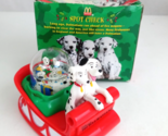 1996 Disney 101 Dalmatians Dog Sledding Christmas Snow Dome McDonald&#39;s Toy - $9.69