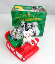 1996 Disney 101 Dalmatians Dog Sledding Christmas Snow Dome McDonald&#39;s Toy - £7.67 GBP