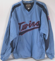 Minnesota Twins Vintage 90s MLB Cooperstown Sewn Nylon Pullover Blue Jacket XL - £55.56 GBP