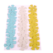 Ivory Yellow Light Blue Die Cut Wallpaper Flowers - £5.34 GBP