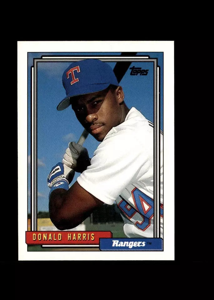 Donald Harris 1992 Topps Baseball Card #554 Texas Rangers - $3.00