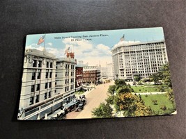 Mills Street fronting San Jacinto Plaza-El Paso, Texas -Unposted 1900s Postcard. - £7.76 GBP