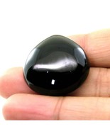 Top Quality Large 42.6Ct Black Onyx Pear Cabochon Gemstone - $14.25