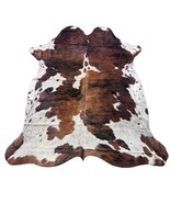 Tricolor Cowhide Rug Size: 7.2x6.2 feet Colombia-297 - $246.51