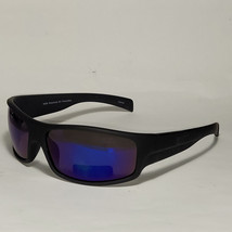 CB Polarized Men Sport Sunglasses Black Mirrored Lens Wrap - £20.93 GBP